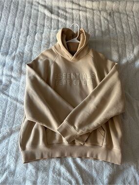 Fear of God Essentials Men’s Hoodie in Beige/Yellow
